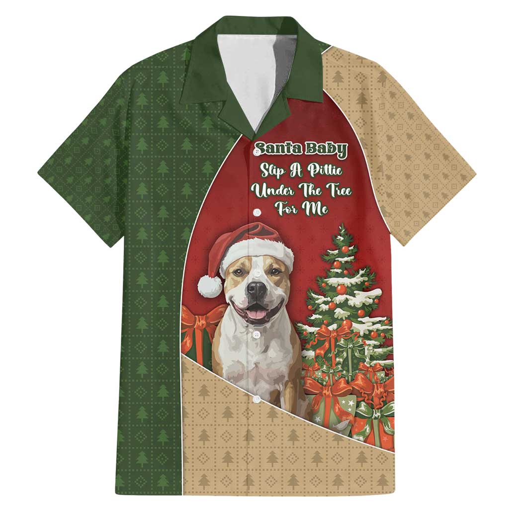 Merry Pitmas Family Matching Mermaid Dress and Hawaiian Shirt Santa Baby Slip A Pittie Under The Tree For Me - Wonder Print Shop