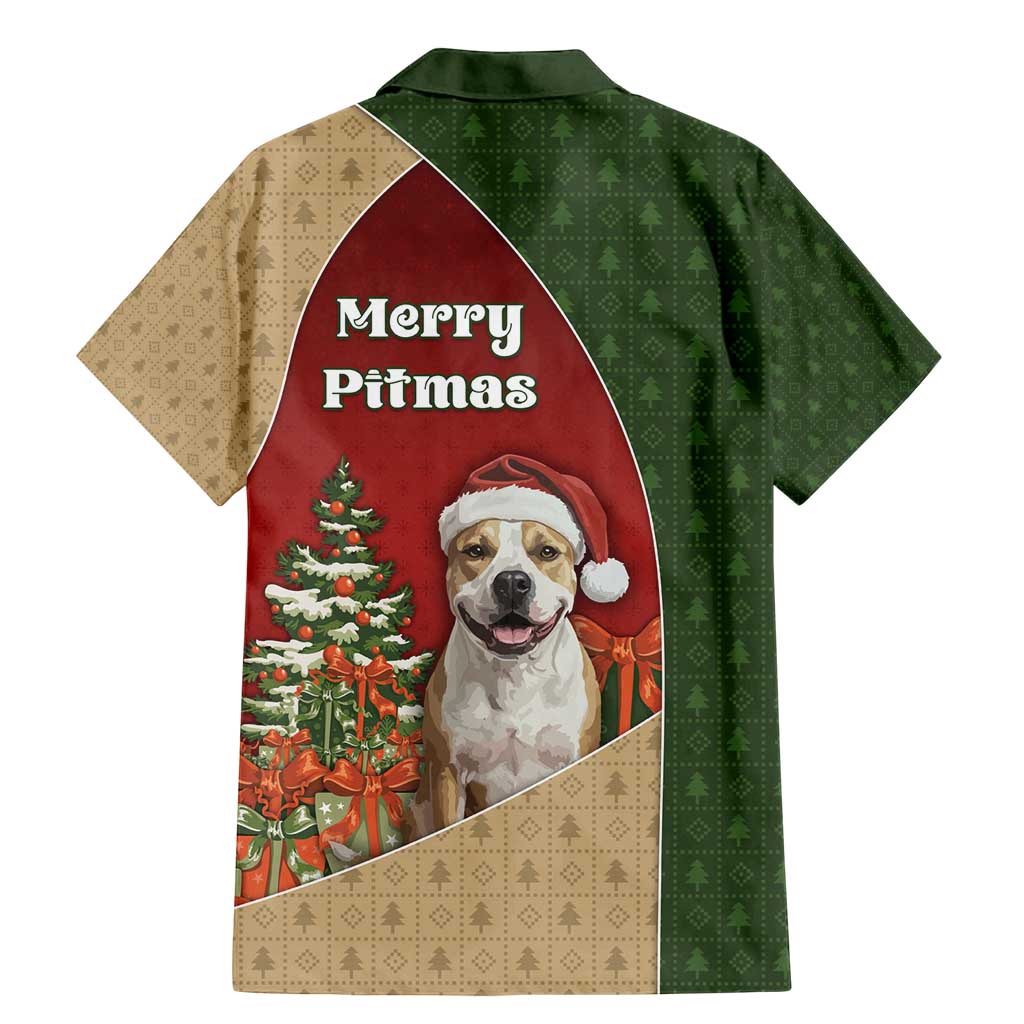 Merry Pitmas Family Matching Mermaid Dress and Hawaiian Shirt Santa Baby Slip A Pittie Under The Tree For Me - Wonder Print Shop