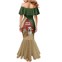 Merry Pitmas Family Matching Mermaid Dress and Hawaiian Shirt Santa Baby Slip A Pittie Under The Tree For Me - Wonder Print Shop