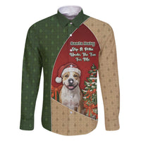 Merry Pitmas Family Matching Off The Shoulder Long Sleeve Dress and Hawaiian Shirt Santa Baby Slip A Pittie Under The Tree For Me - Wonder Print Shop