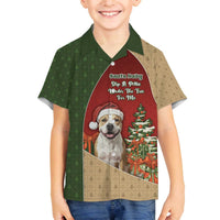 Merry Pitmas Family Matching Off The Shoulder Long Sleeve Dress and Hawaiian Shirt Santa Baby Slip A Pittie Under The Tree For Me - Wonder Print Shop