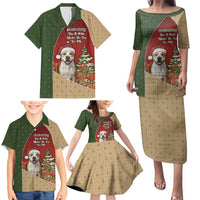 Merry Pitmas Family Matching Puletasi and Hawaiian Shirt Santa Baby Slip A Pittie Under The Tree For Me - Wonder Print Shop