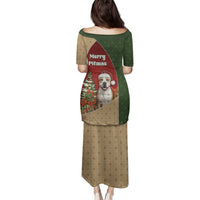 Merry Pitmas Family Matching Puletasi and Hawaiian Shirt Santa Baby Slip A Pittie Under The Tree For Me - Wonder Print Shop
