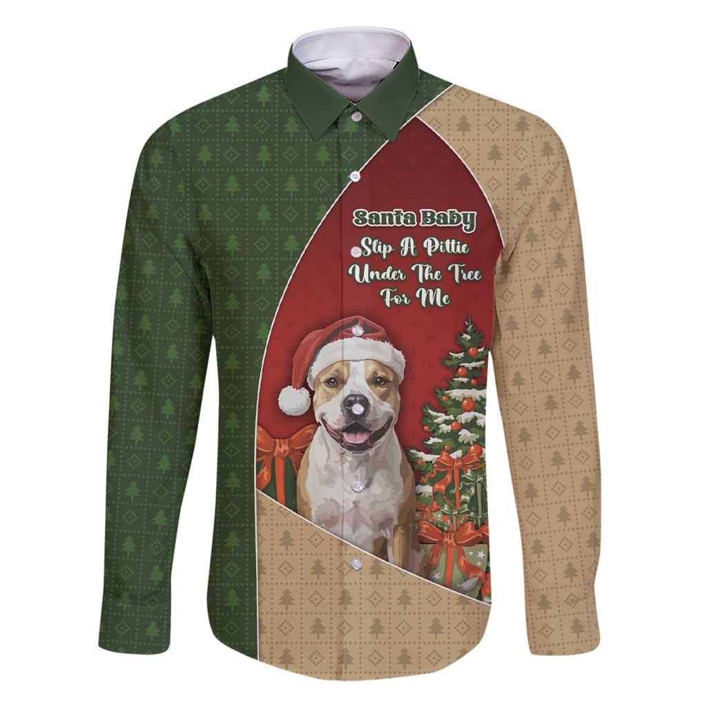 Merry Pitmas Family Matching Short Sleeve Bodycon Dress and Hawaiian Shirt Santa Baby Slip A Pittie Under The Tree For Me - Wonder Print Shop