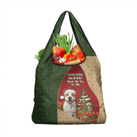Merry Pitmas Grocery Bag Santa Baby Slip A Pittie Under The Tree For Me - Wonder Print Shop