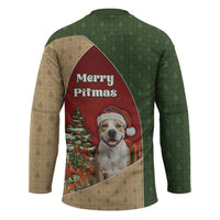 Merry Pitmas Hockey Jersey Santa Baby Slip A Pittie Under The Tree For Me - Wonder Print Shop
