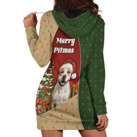 Merry Pitmas Hoodie Dress Santa Baby Slip A Pittie Under The Tree For Me - Wonder Print Shop
