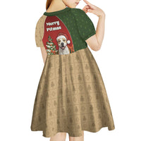 Merry Pitmas Kid Short Sleeve Dress Santa Baby Slip A Pittie Under The Tree For Me - Wonder Print Shop