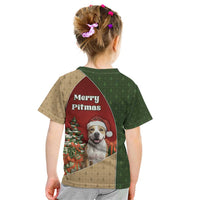 Merry Pitmas Kid T Shirt Santa Baby Slip A Pittie Under The Tree For Me - Wonder Print Shop