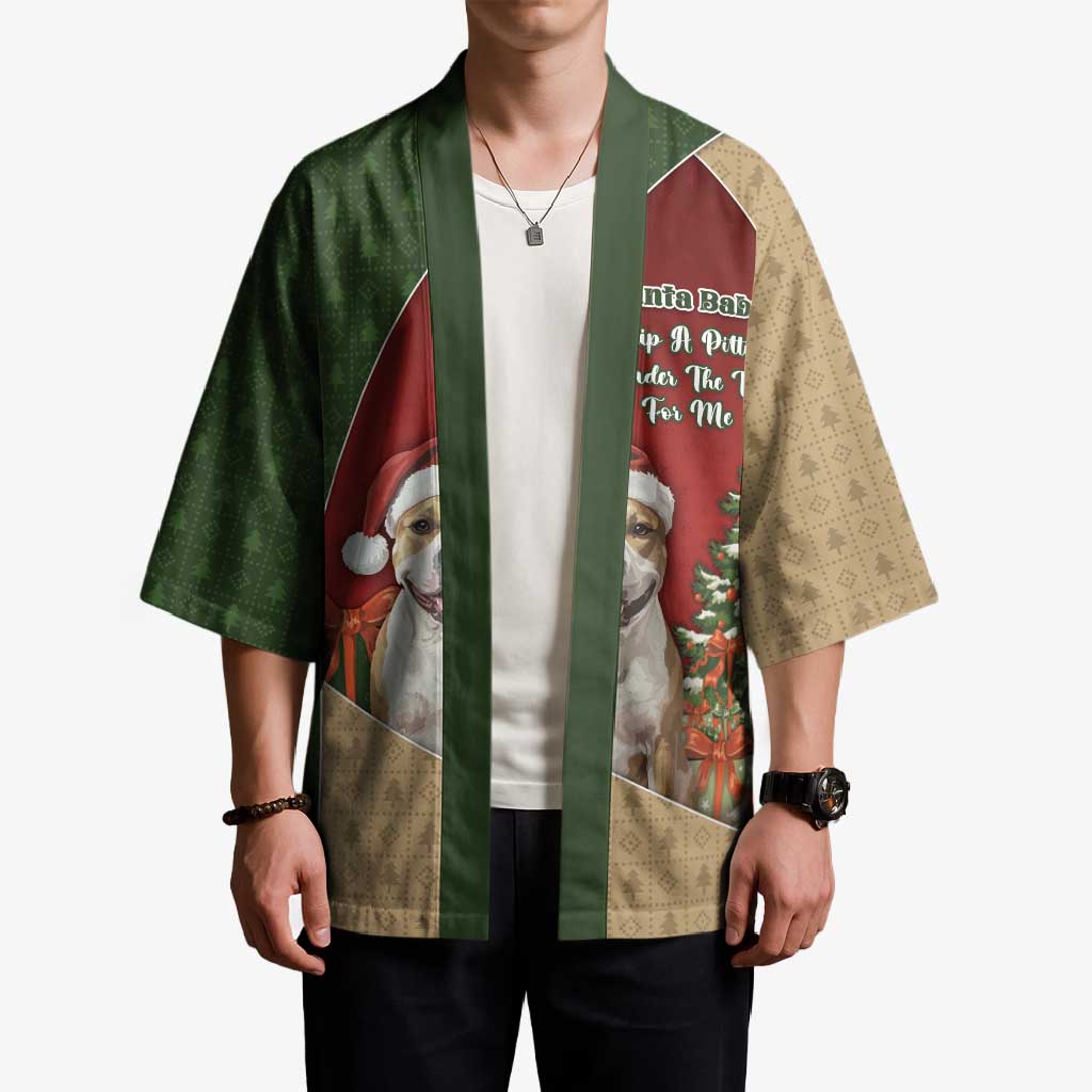 Merry Pitmas Kimono Santa Baby Slip A Pittie Under The Tree For Me - Wonder Print Shop