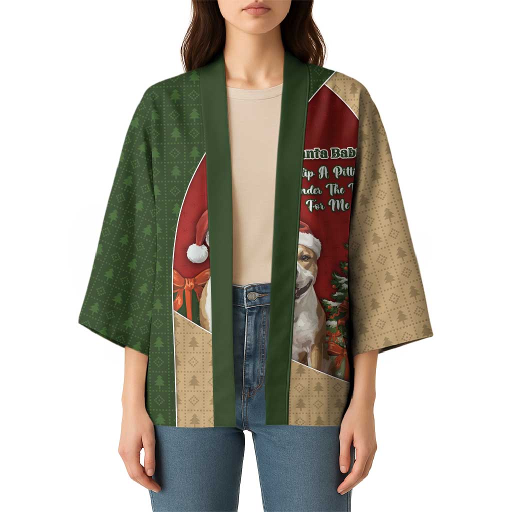 Merry Pitmas Kimono Santa Baby Slip A Pittie Under The Tree For Me - Wonder Print Shop