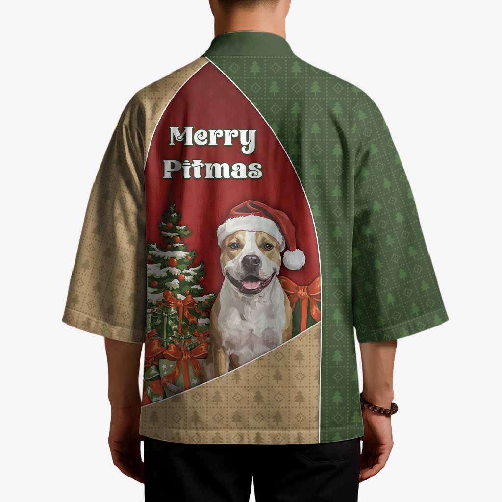 Merry Pitmas Kimono Santa Baby Slip A Pittie Under The Tree For Me - Wonder Print Shop
