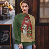 Merry Pitmas Ugly Christmas Sweater Santa Baby Slip A Pittie Under The Tree For Me - Wonder Print Shop