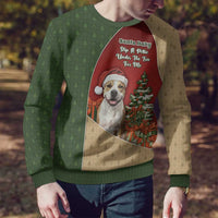 Merry Pitmas Ugly Christmas Sweater Santa Baby Slip A Pittie Under The Tree For Me - Wonder Print Shop