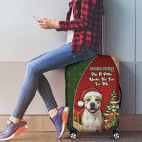 Merry Pitmas Luggage Cover Santa Baby Slip A Pittie Under The Tree For Me - Wonder Print Shop
