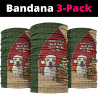 Merry Pitmas Neck Gaiter Santa Baby Slip A Pittie Under The Tree For Me - Wonder Print Shop
