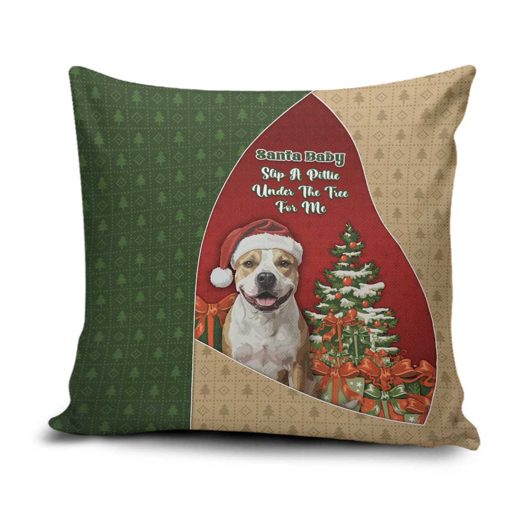 Merry Pitmas Pillow Cover Santa Baby Slip A Pittie Under The Tree For Me - Wonder Print Shop