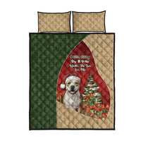 Merry Pitmas Quilt Bed Set Santa Baby Slip A Pittie Under The Tree For Me - Wonder Print Shop