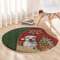 Merry Pitmas Round Carpet Santa Baby Slip A Pittie Under The Tree For Me - Wonder Print Shop