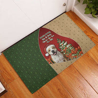 Merry Pitmas Rubber Doormat Santa Baby Slip A Pittie Under The Tree For Me - Wonder Print Shop