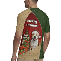Merry Pitmas Rugby Jersey Santa Baby Slip A Pittie Under The Tree For Me - Wonder Print Shop