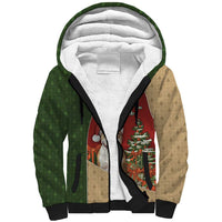 Merry Pitmas Sherpa Hoodie Santa Baby Slip A Pittie Under The Tree For Me - Wonder Print Shop