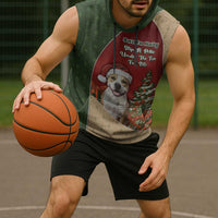 Merry Pitmas Sleeveless Hoodie Santa Baby Slip A Pittie Under The Tree For Me - Wonder Print Shop