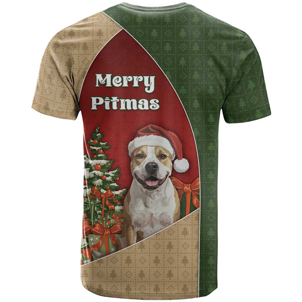 Merry Pitmas T Shirt Santa Baby Slip A Pittie Under The Tree For Me - Wonder Print Shop