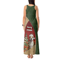 Merry Pitmas Tank Maxi Dress Santa Baby Slip A Pittie Under The Tree For Me - Wonder Print Shop