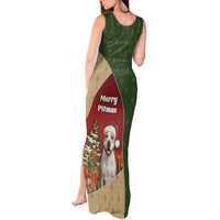 Merry Pitmas Tank Maxi Dress Santa Baby Slip A Pittie Under The Tree For Me - Wonder Print Shop