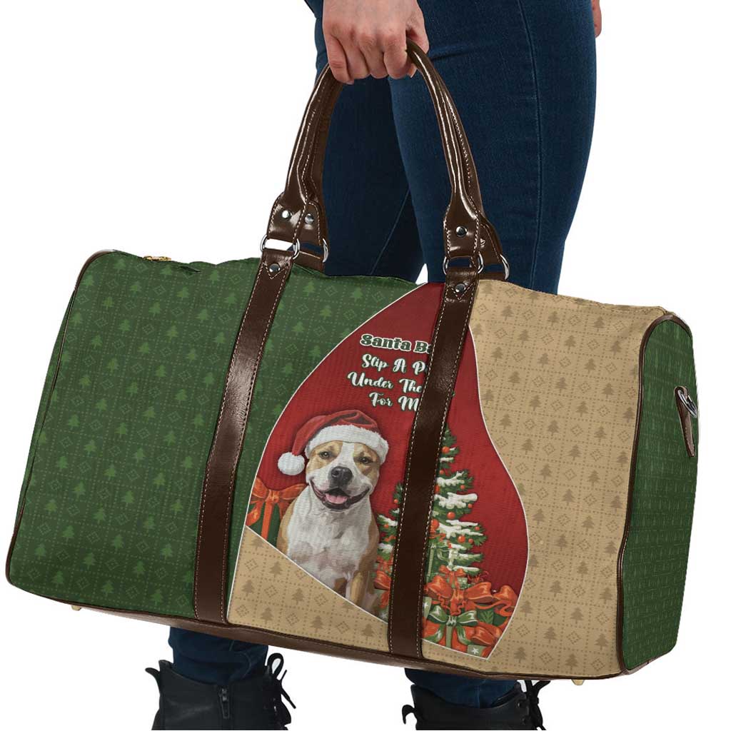 Merry Pitmas Travel Bag Santa Baby Slip A Pittie Under The Tree For Me - Wonder Print Shop