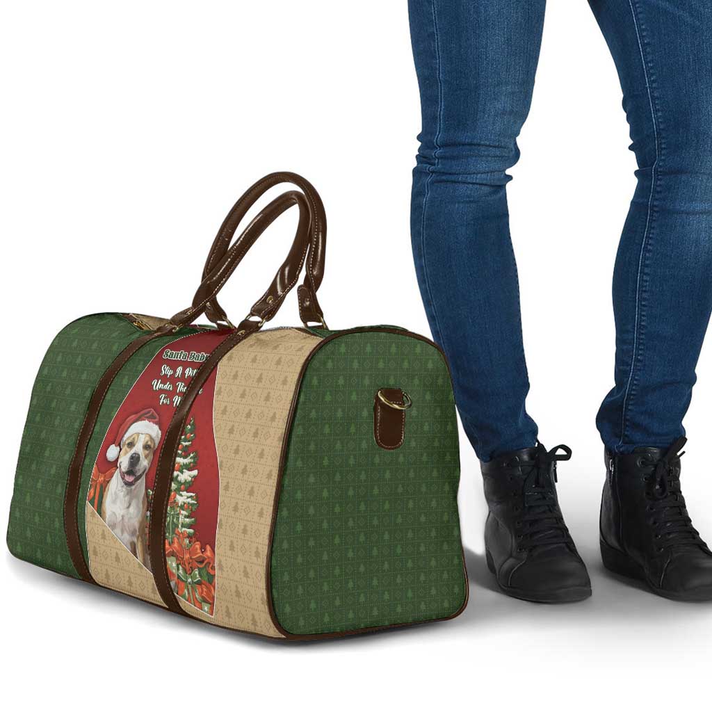 Merry Pitmas Travel Bag Santa Baby Slip A Pittie Under The Tree For Me - Wonder Print Shop