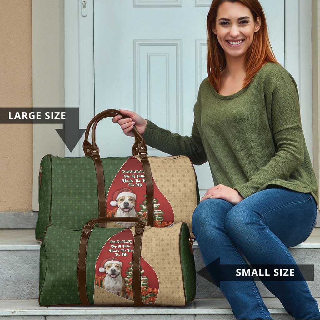 Merry Pitmas Travel Bag Santa Baby Slip A Pittie Under The Tree For Me - Wonder Print Shop