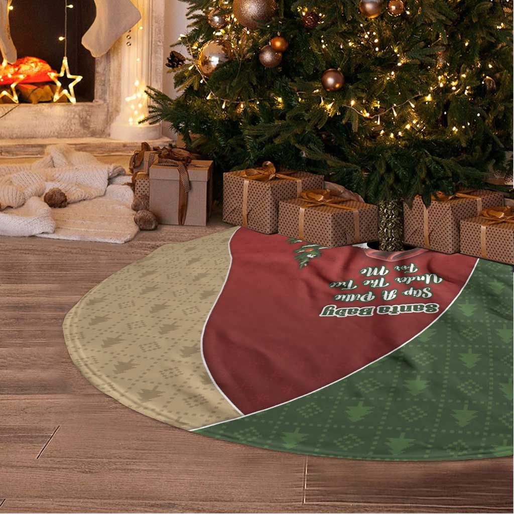 Merry Pitmas Tree Skirt Santa Baby Slip A Pittie Under The Tree For Me - Wonder Print Shop