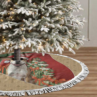 Merry Pitmas Tree Skirt Santa Baby Slip A Pittie Under The Tree For Me - Wonder Print Shop
