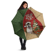 Merry Pitmas Umbrella Santa Baby Slip A Pittie Under The Tree For Me - Wonder Print Shop