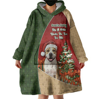Merry Pitmas Wearable Blanket Hoodie Santa Baby Slip A Pittie Under The Tree For Me - Wonder Print Shop