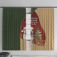 Merry Pitmas Window Curtain Santa Baby Slip A Pittie Under The Tree For Me - Wonder Print Shop