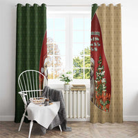 Merry Pitmas Window Curtain Santa Baby Slip A Pittie Under The Tree For Me - Wonder Print Shop