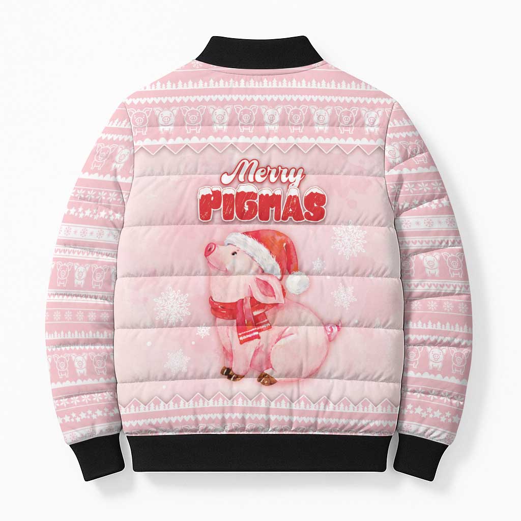 Merry Pigmas Bomber Puffer Jacket Is It Too Late To Be Nice - Wonder Print Shop