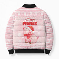 Merry Pigmas Bomber Puffer Jacket Is It Too Late To Be Nice - Wonder Print Shop