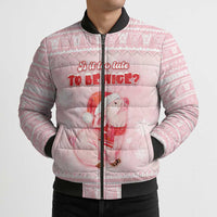 Merry Pigmas Bomber Puffer Jacket Is It Too Late To Be Nice - Wonder Print Shop