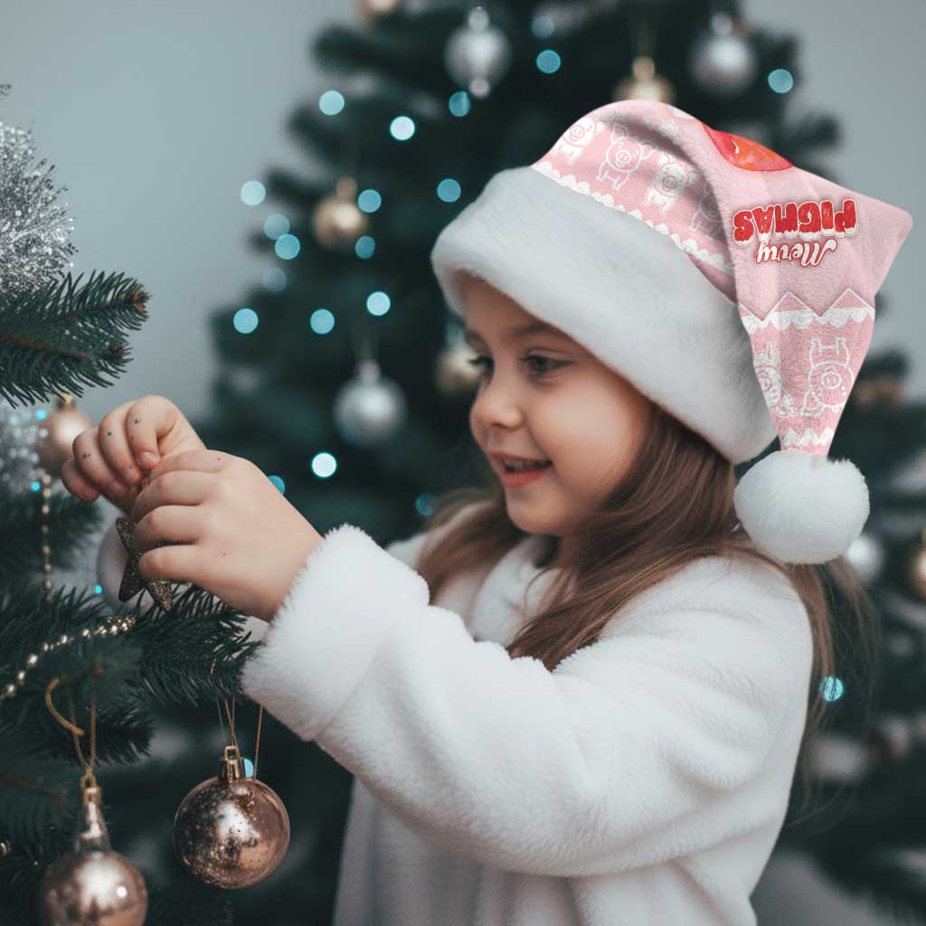Merry Pigmas Christmas Santa Hat Is It Too Late To Be Nice - Wonder Print Shop