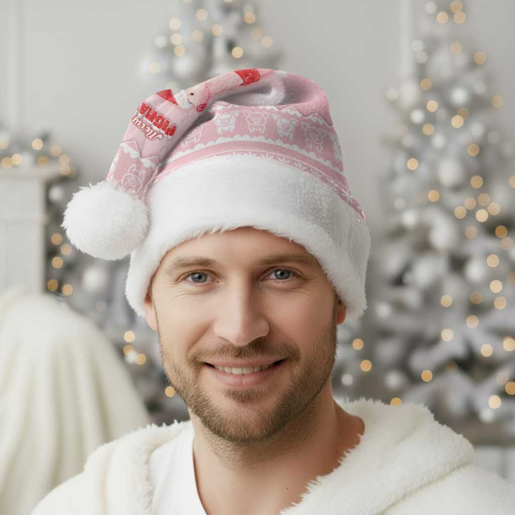 Merry Pigmas Christmas Santa Hat Is It Too Late To Be Nice - Wonder Print Shop