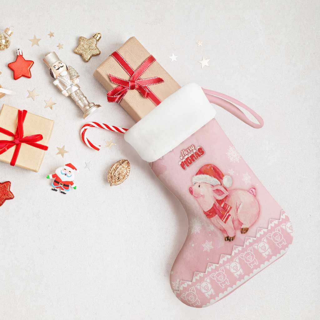 Merry Pigmas Christmas Stocking Is It Too Late To Be Nice - Wonder Print Shop