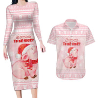 Merry Pigmas Couples Matching Long Sleeve Bodycon Dress and Hawaiian Shirt Is It Too Late To Be Nice - Wonder Print Shop