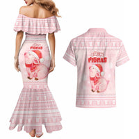 Merry Pigmas Couples Matching Mermaid Dress and Hawaiian Shirt Is It Too Late To Be Nice - Wonder Print Shop
