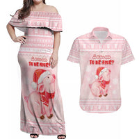 Merry Pigmas Couples Matching Off Shoulder Maxi Dress and Hawaiian Shirt Is It Too Late To Be Nice - Wonder Print Shop