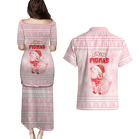 Merry Pigmas Couples Matching Puletasi and Hawaiian Shirt Is It Too Late To Be Nice - Wonder Print Shop