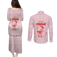 Merry Pigmas Couples Matching Puletasi and Long Sleeve Button Shirt Is It Too Late To Be Nice - Wonder Print Shop
